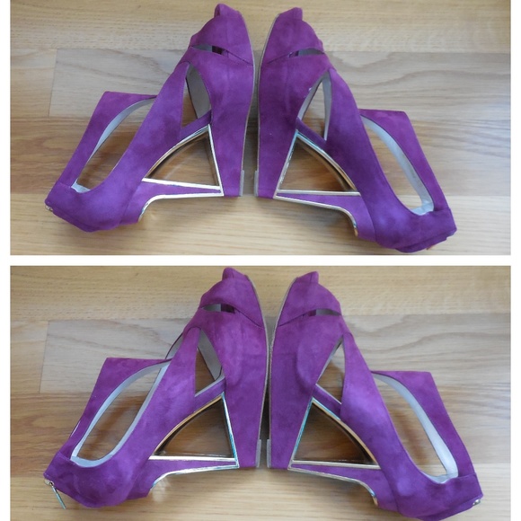$1190~CHRISTIAN DIOR~Cut Out ILLUSION Wedges~8.5/9 - Picture 5 of 10